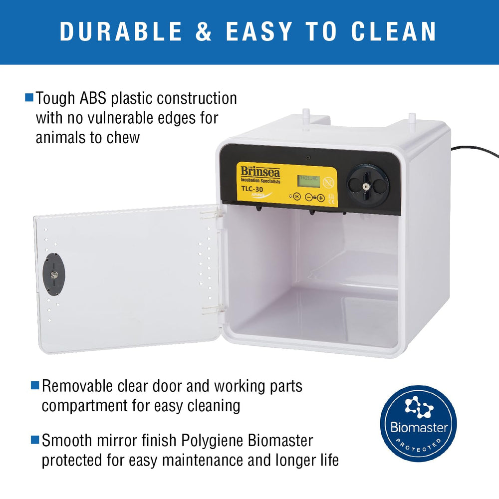Brinsea TLC-30 Advance nine-point-five-liter capacity suits small litters.