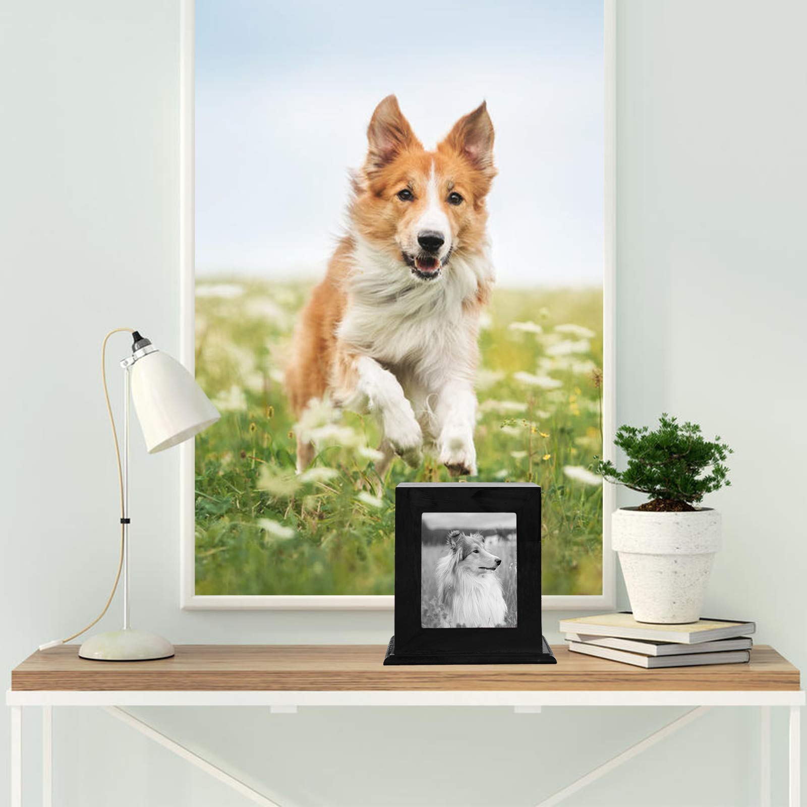 BRKURLEG Pet Wood Memorial Urn ideal memory display for home