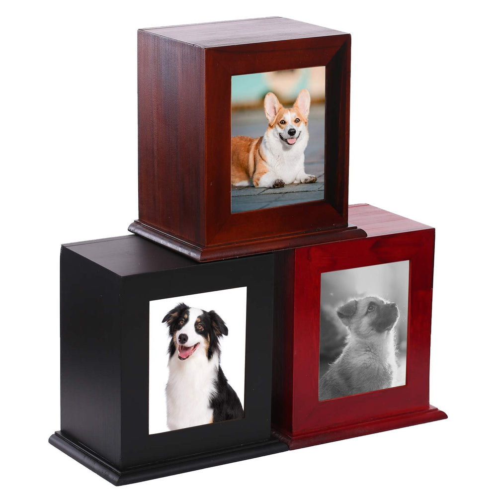 BRKURLEG animal urn in a compact size fits medium to large pets.