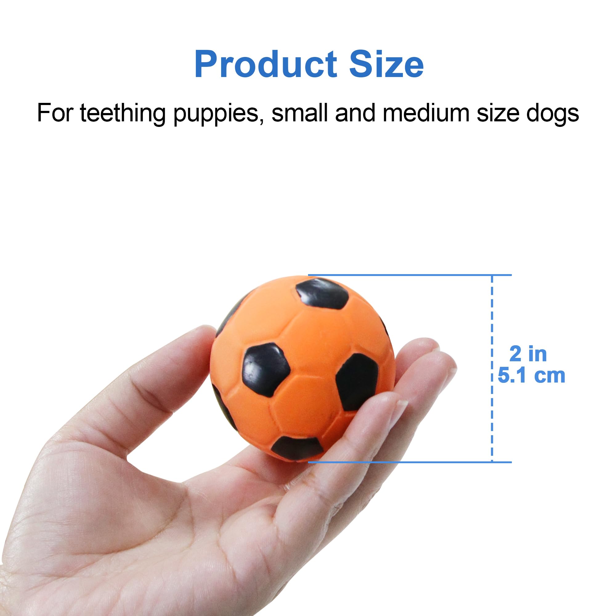 BRMDT 2-inch dog soccer ball toy action chew shot for teething puppies