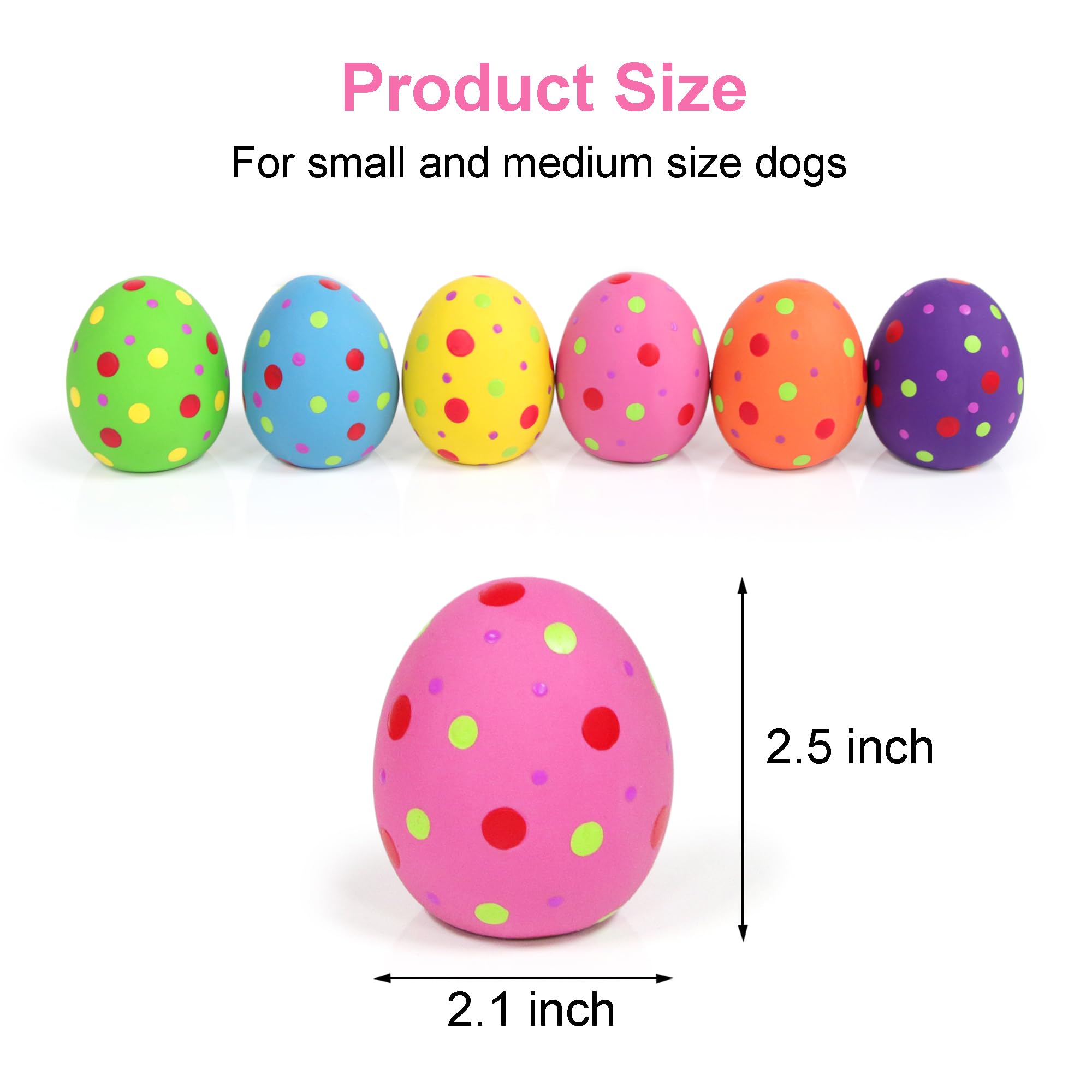 BRMDT squeaky Easter egg toy in vivid colors for indoor and outdoor play.