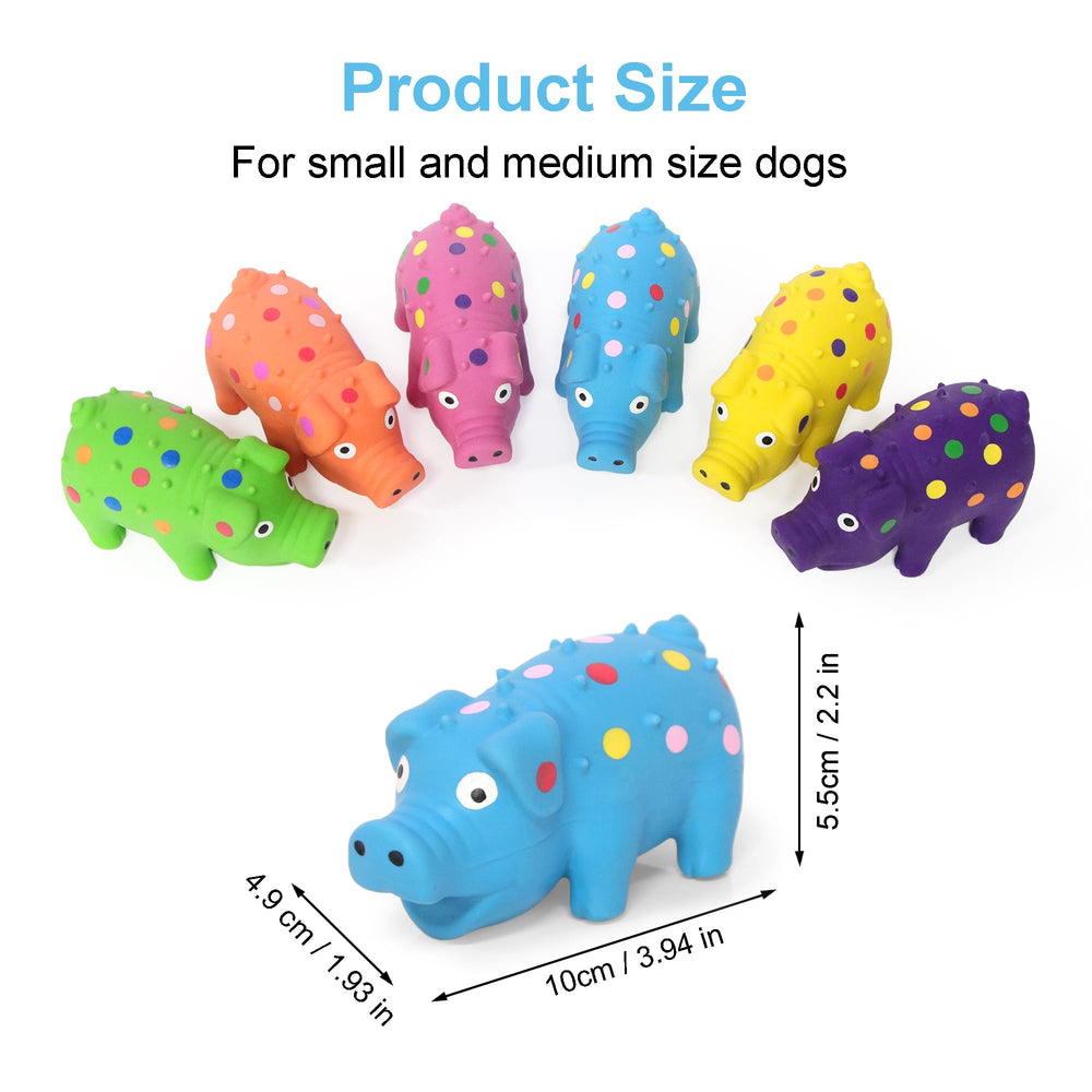BRMDT pig toy close-up shows built-in squeaker for attention.
