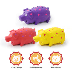 BRMDT Squeaky Pig Toy with built-in squeaker for dog's attention.