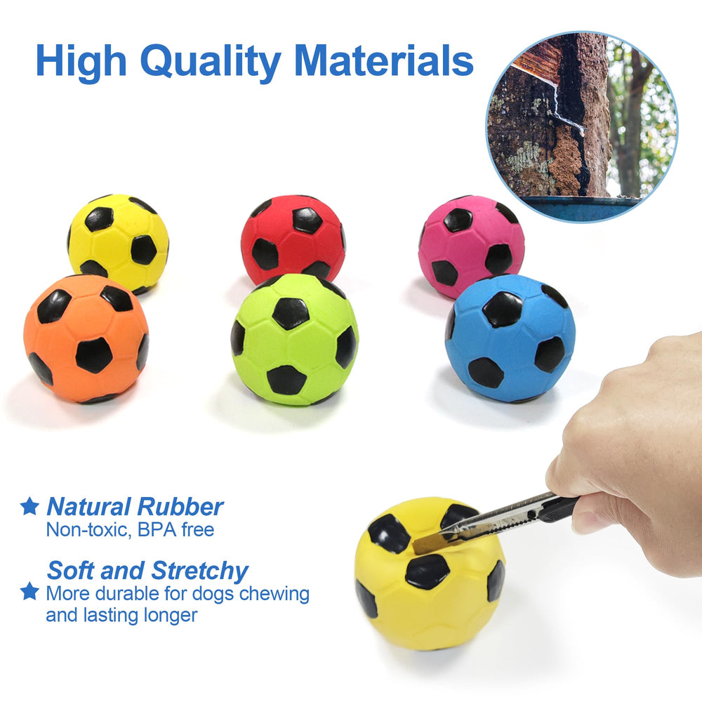 BRMDT teething-friendly soccer ball view emphasizes durable natural rubber