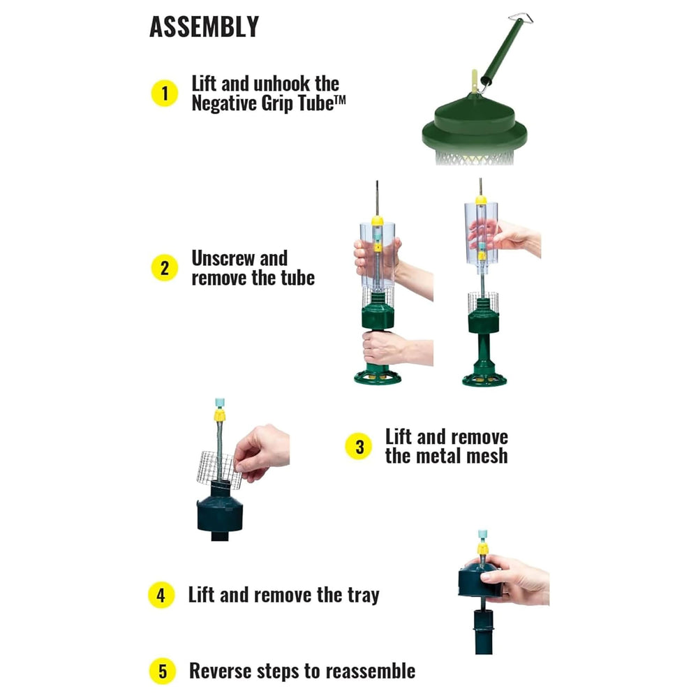 Brome Squirrel Buster Nut Feeder easy to fill and maintain.