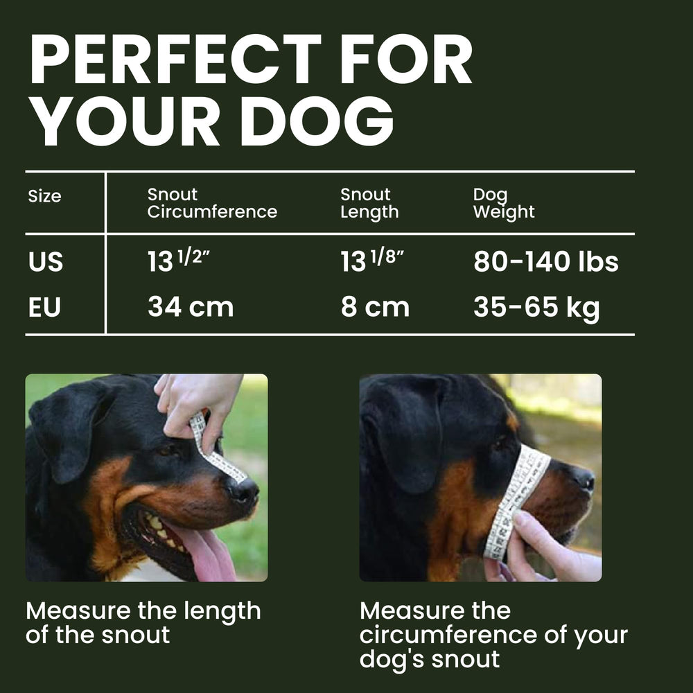 BRONZEDOG durable PVC mask on large dog muzzle for comfort.