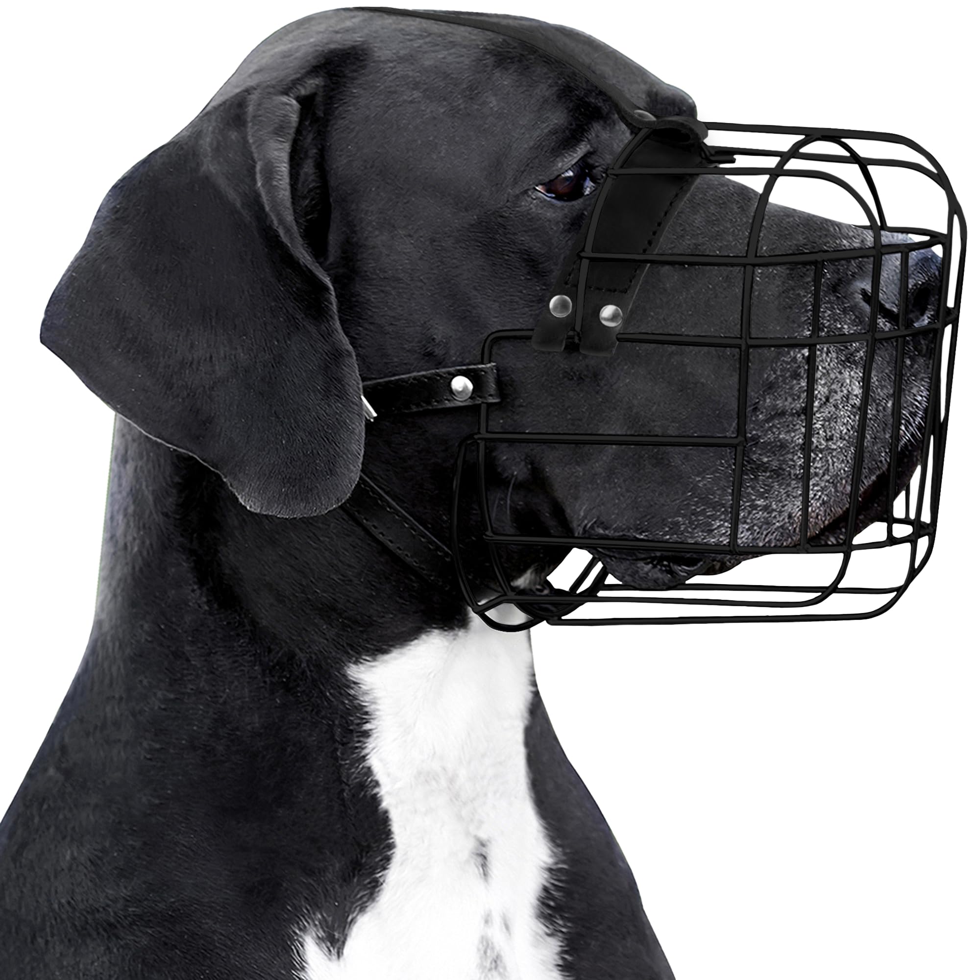 BRONZEDOG large dog muzzle with adjustable straps for secure walking