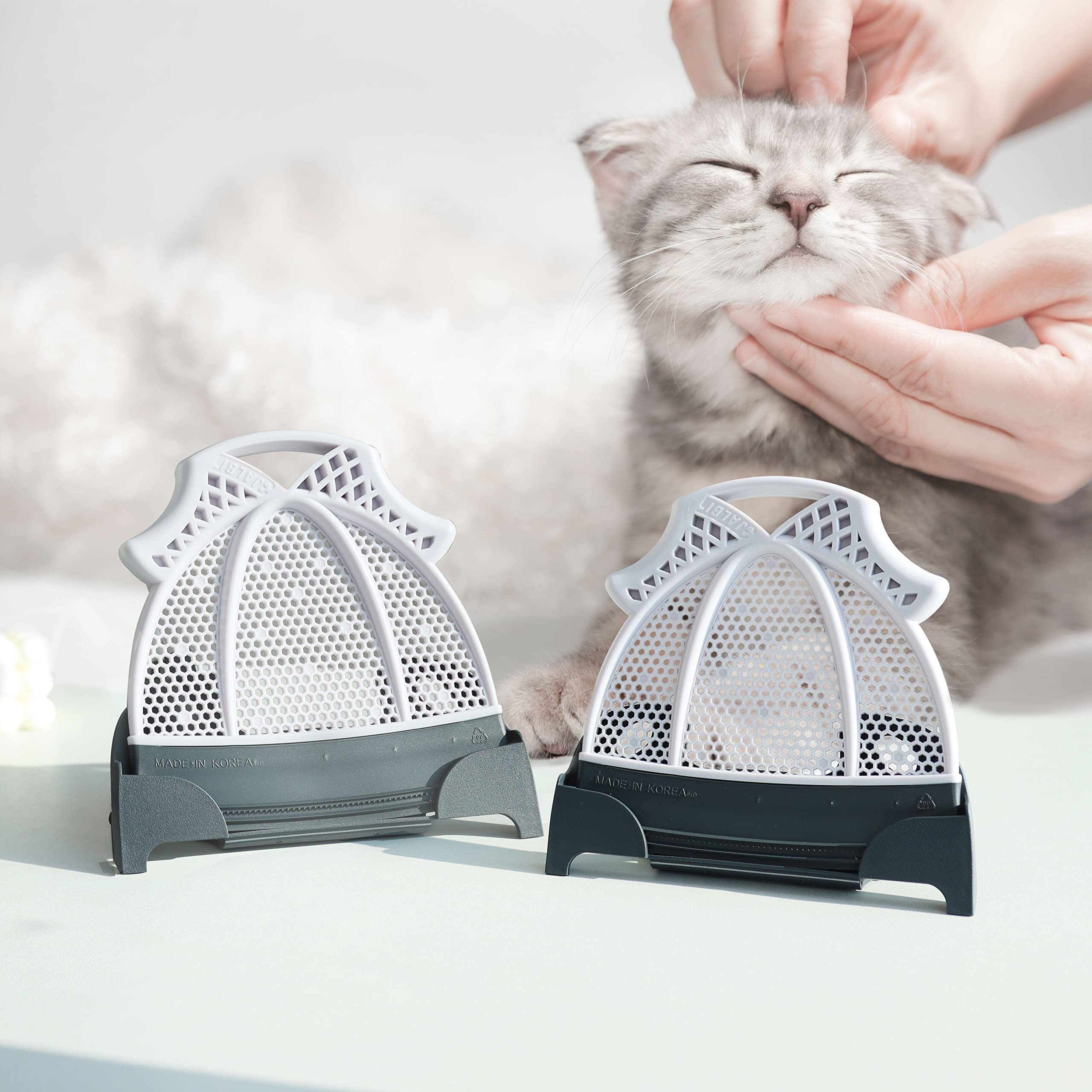 Broombi compact and portable for quick touch-ups in car and travel.