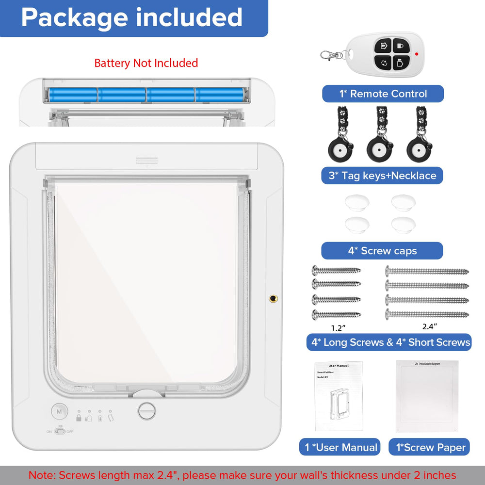 BROTEX Smart Cat Door in-use with cat demonstrates hands-free access.