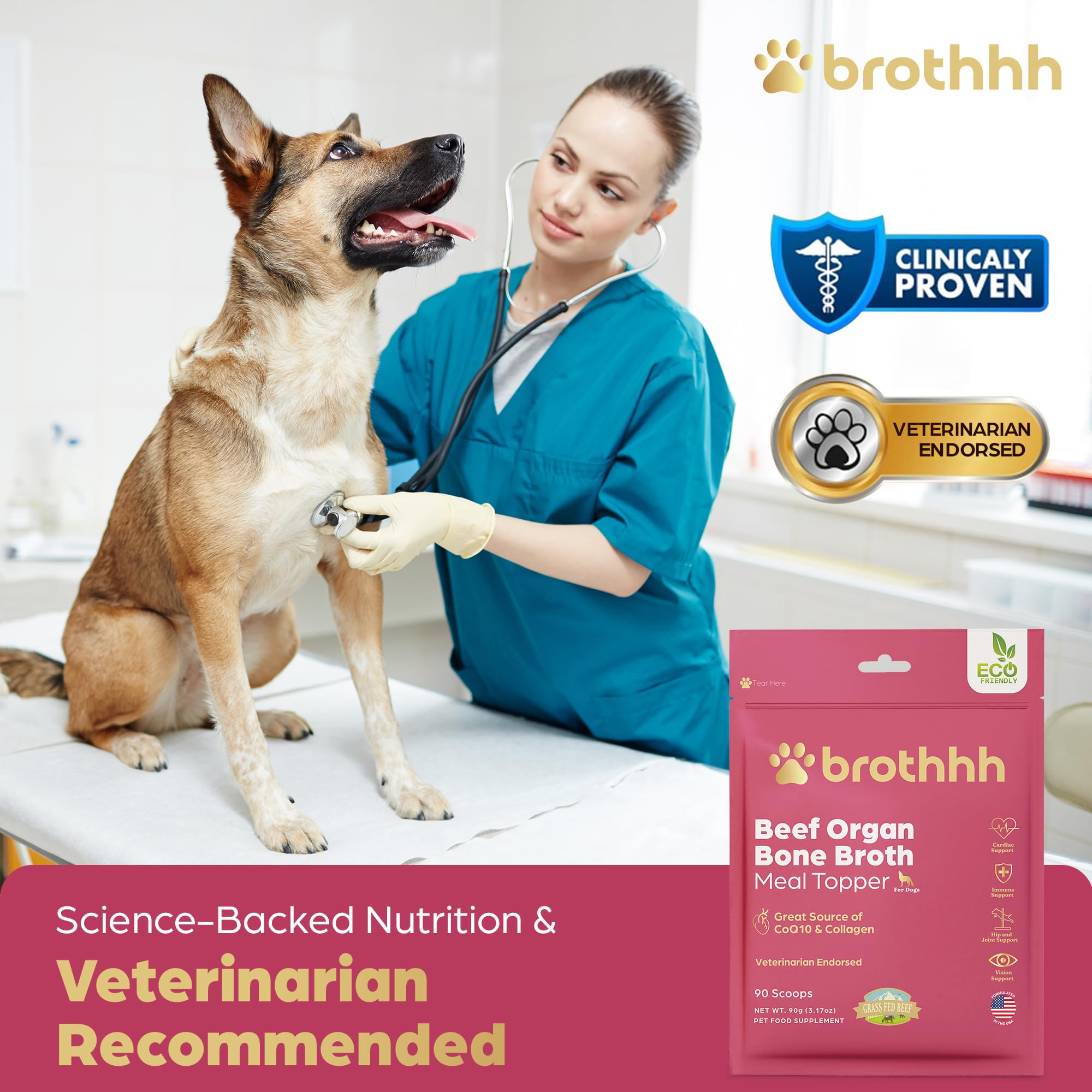 Brothhh Beef Organ Bone Broth Topper bone broth protein supports joint comfort.