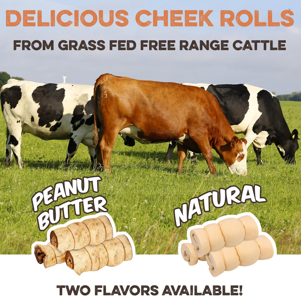 Brutus & Barnaby beef cheek roll cross-section shows single-ingredient chew