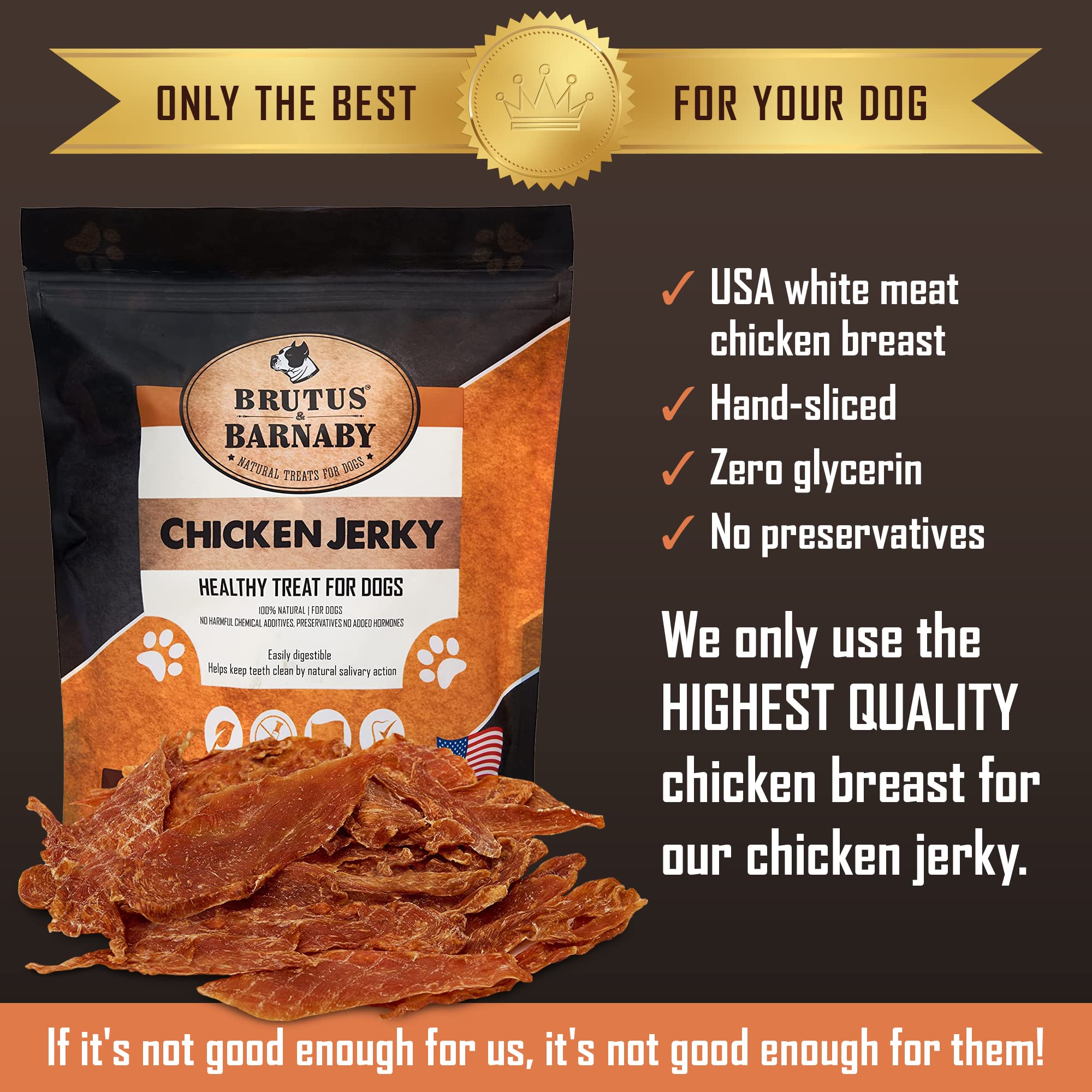 BRUTUS AND BARNABY dehydrated chicken fillets for grain-free snacking