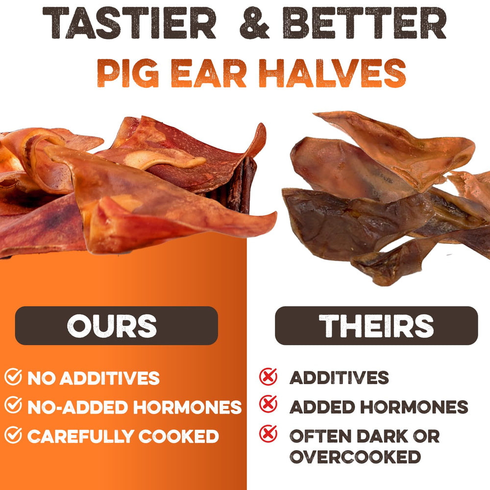 BRUTUS & BARNABY ears laid out, fully digestible chew for seniors