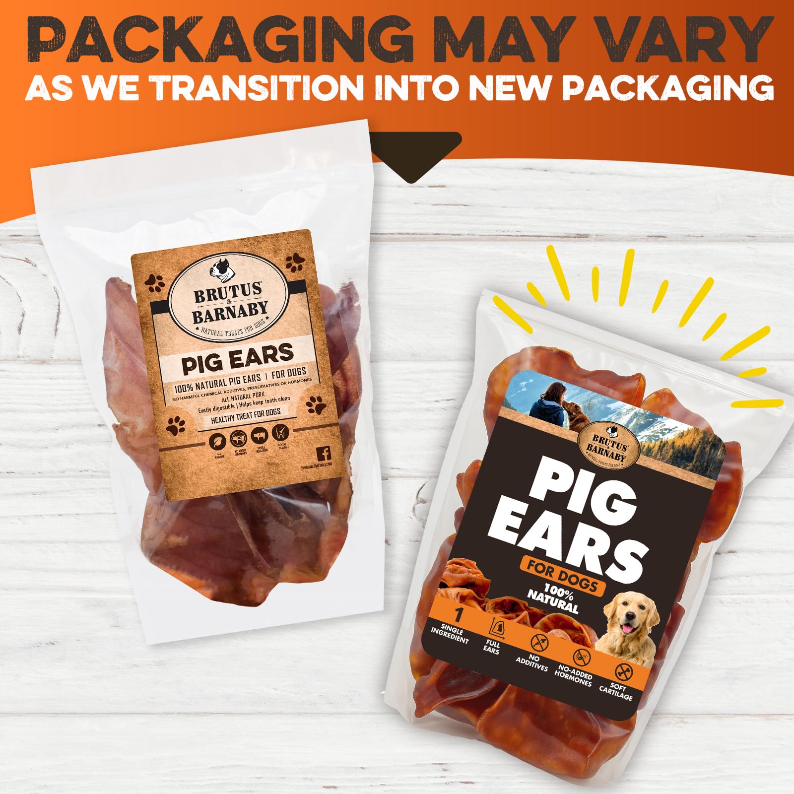 BRUTUS & BARNABY pig ears halves for smaller servings