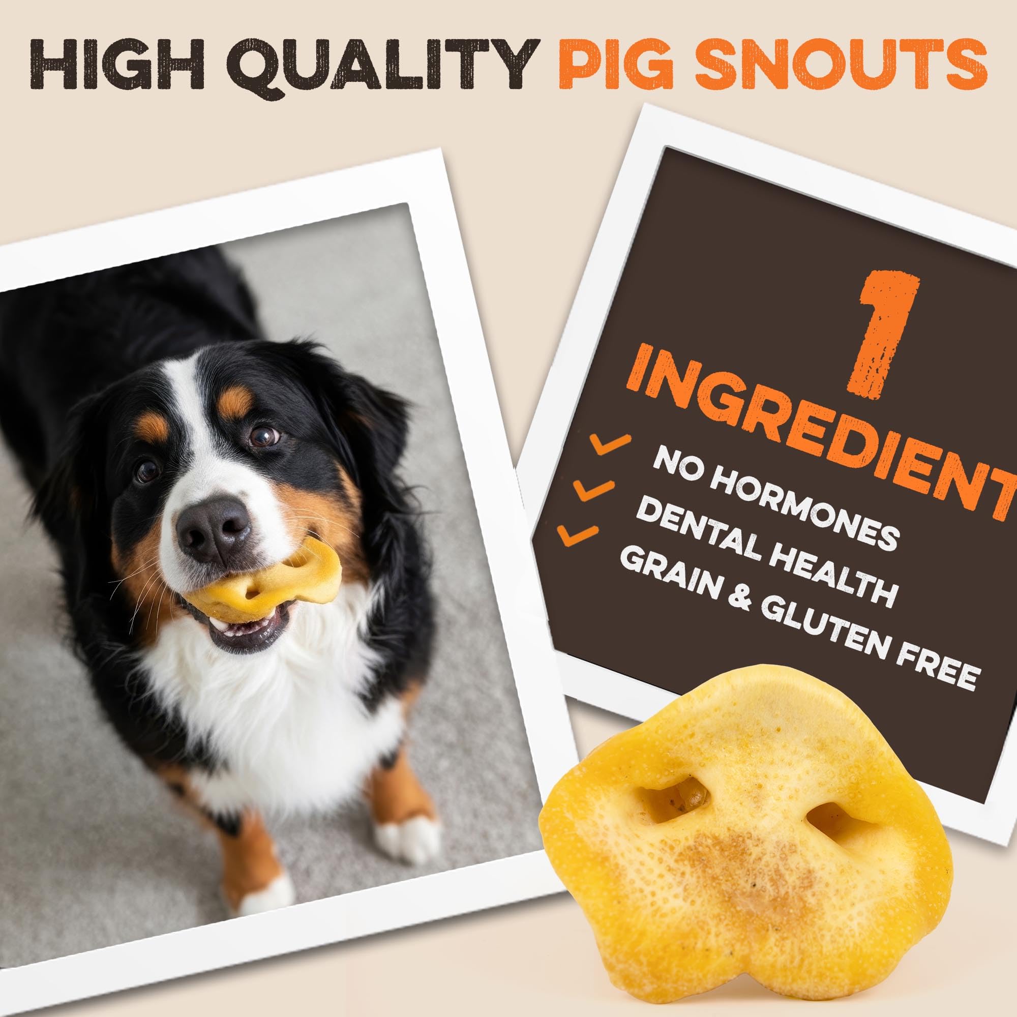 BRUTUS & BARNABY pig snout packaging label natural ingredients.