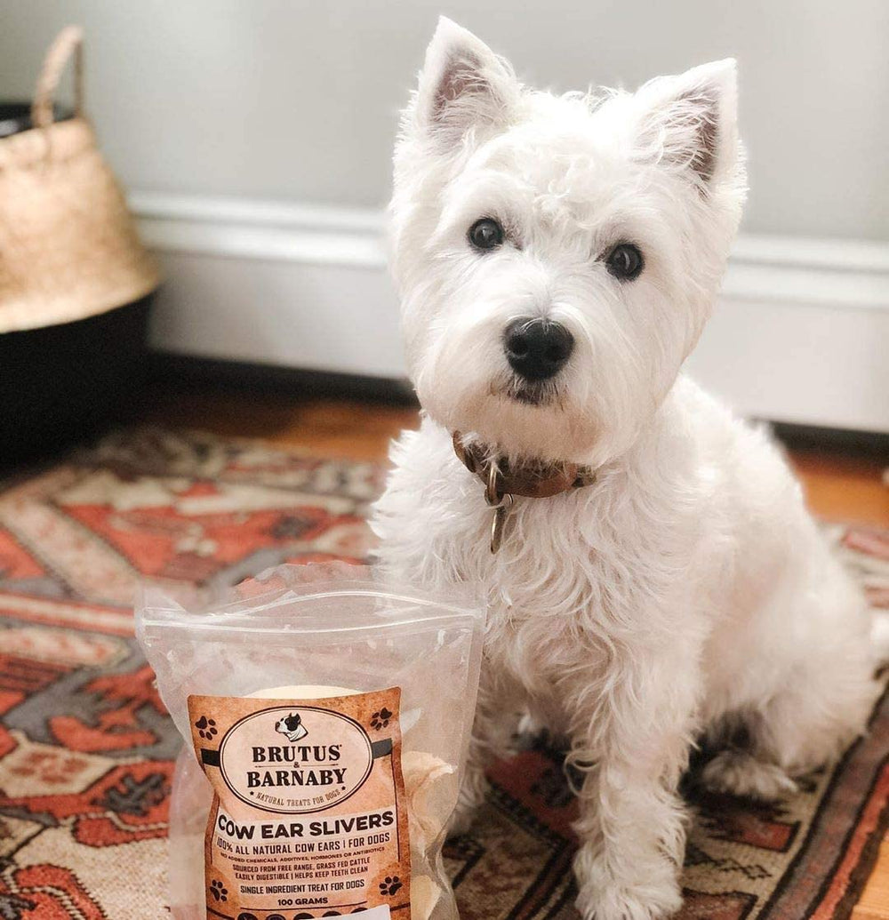 BRUTUS & BARNABY preservative-free natural treat using hormone-free beef.