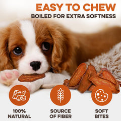 Brutus & Barnaby thick-cut dried sweet potato for longer lasting chews