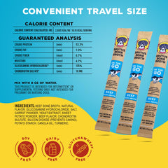 Brutus Bone Broth travel-size packet shown for on-the-go hydration