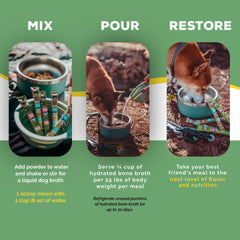 Brutus Bone Broth travel sticks ideal for hikes and trips with dogs.
