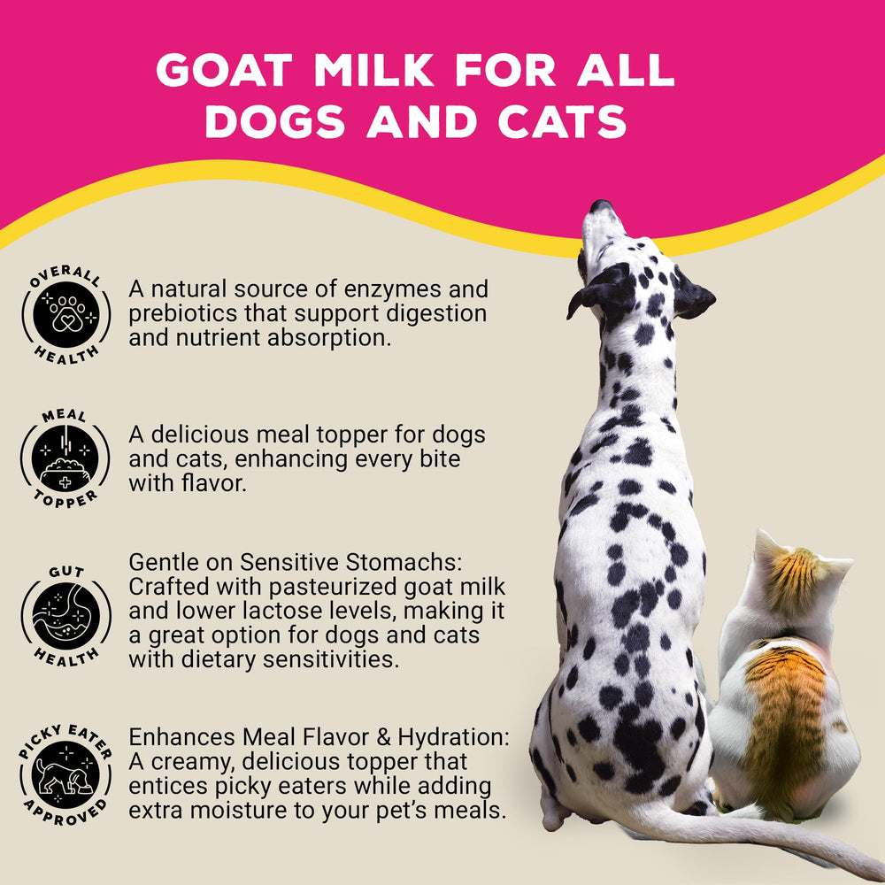 Brutus Goat Milk Topper supports digestion with gentle formula.