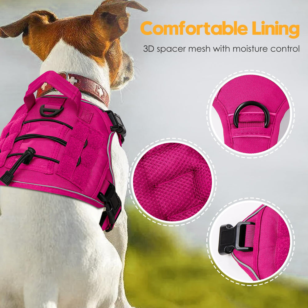 Bruvoalon heavy-duty tactical harness back clip and handle for confident handling.