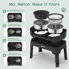 Bsemax anti-spill floating water design helps keep floors clean.