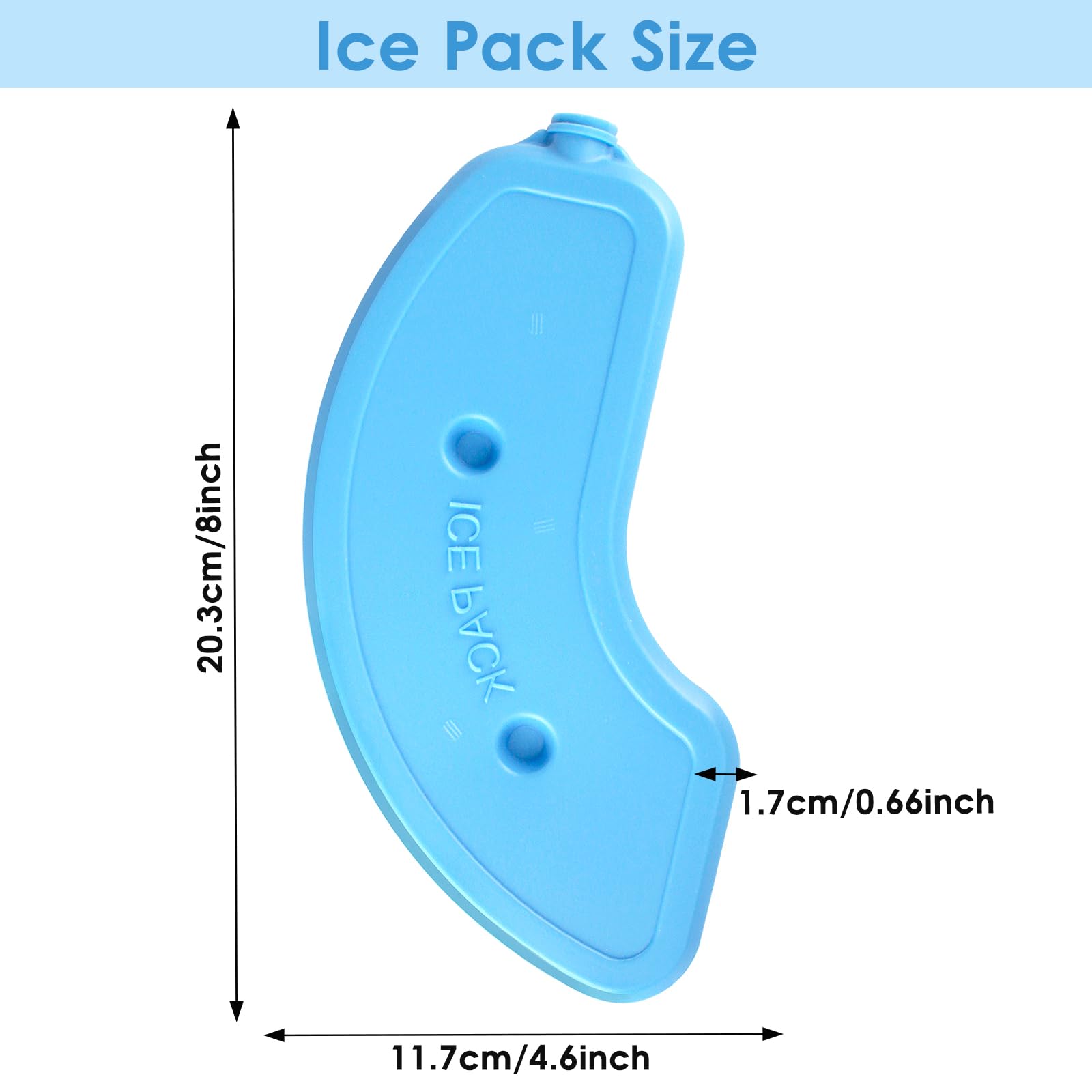Bsemax replacement ice packs stored in freezer ready for next mealtime