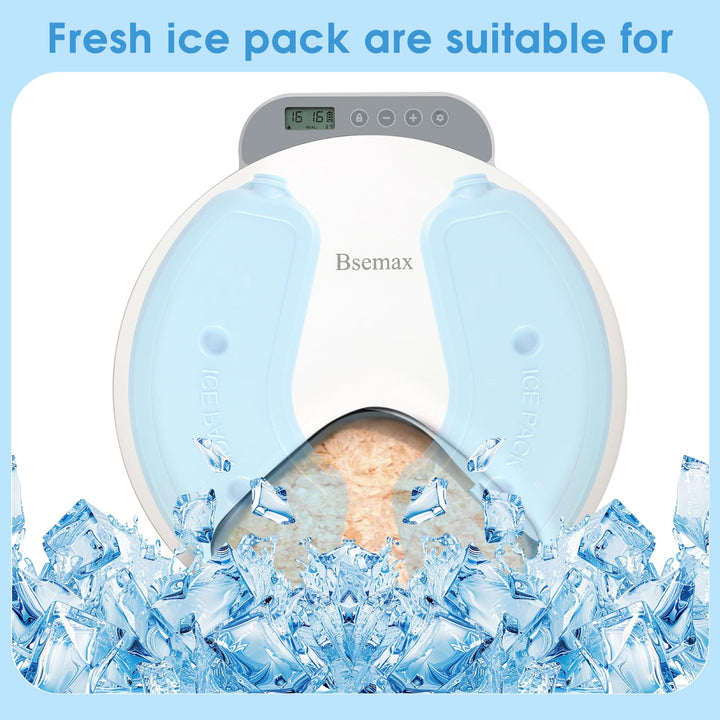 Bsemax ice packs side view showing slim profile for busy feeders