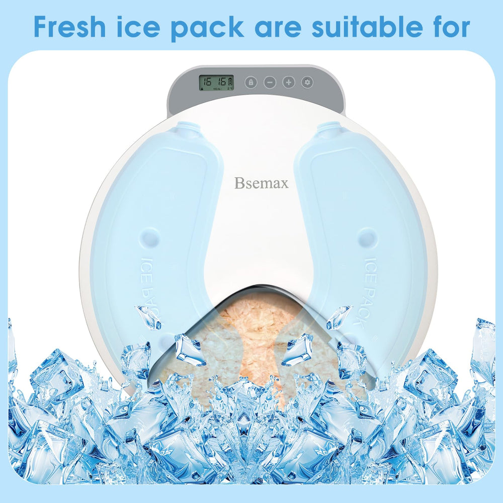 Bsemax ice packs side view showing slim profile for busy feeders