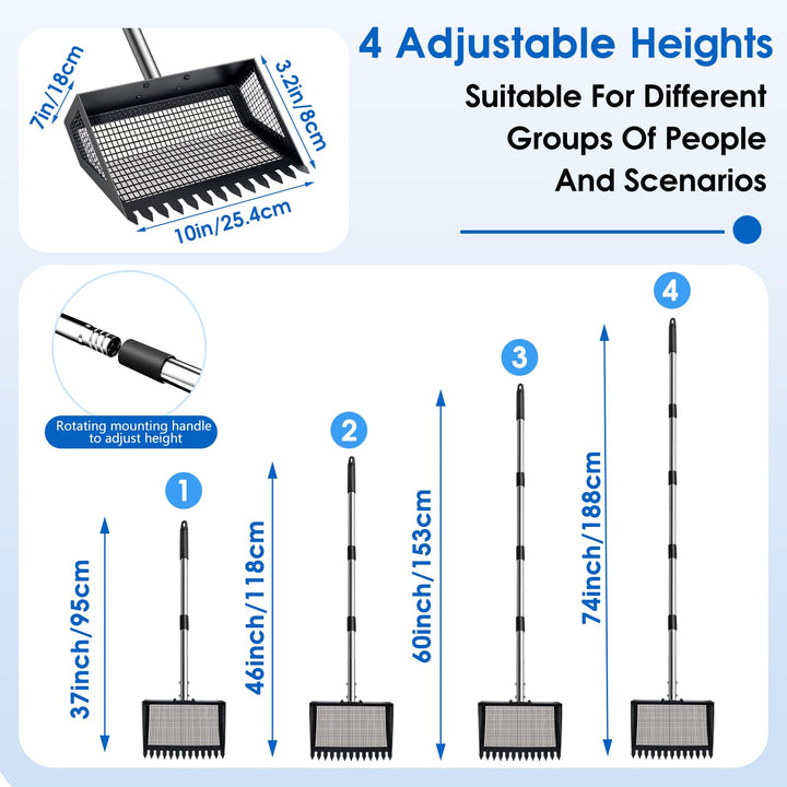 Bsemax solid-metal coop scoop with reinforced edges for tougher messes