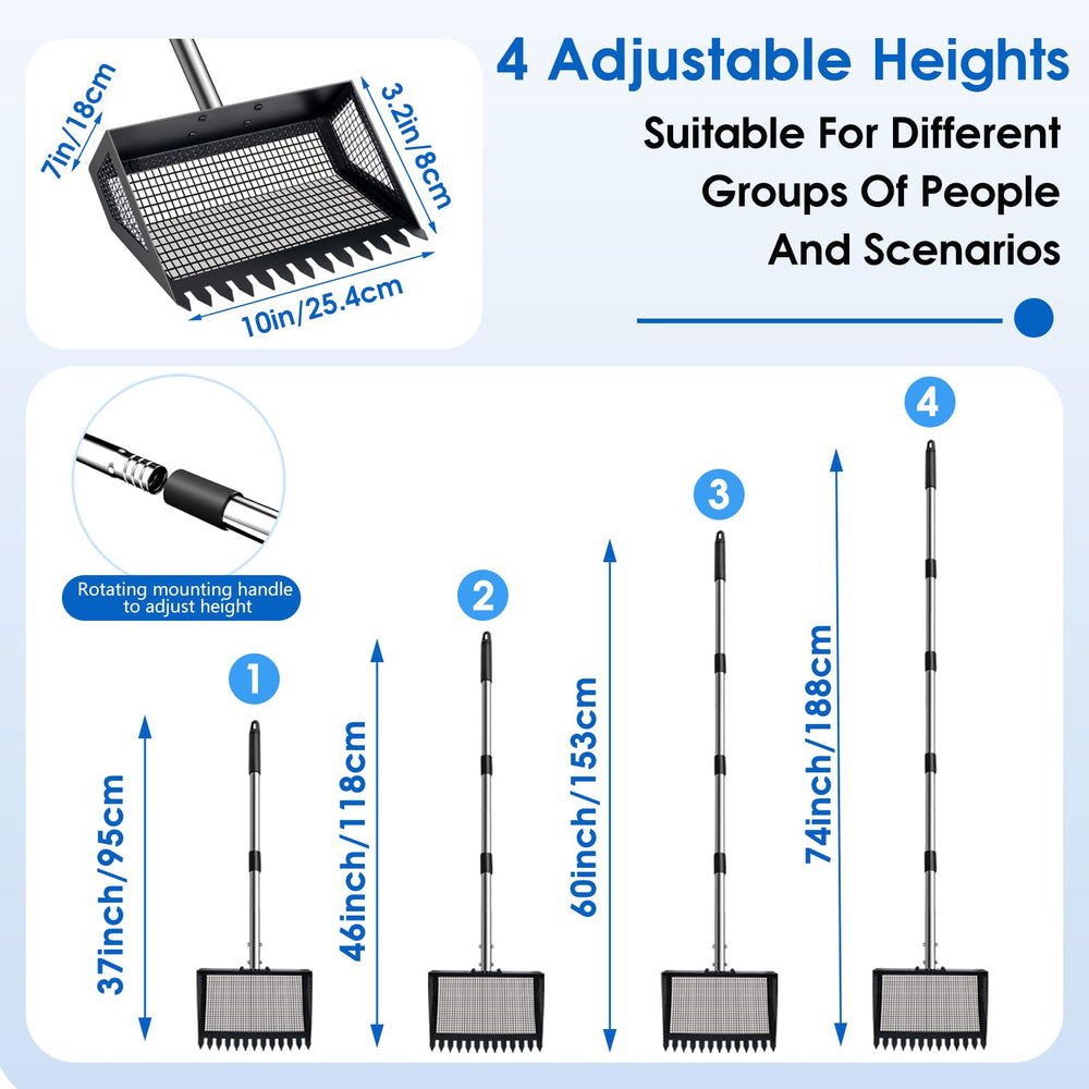 Bsemax solid-metal coop scoop with reinforced edges for tougher messes