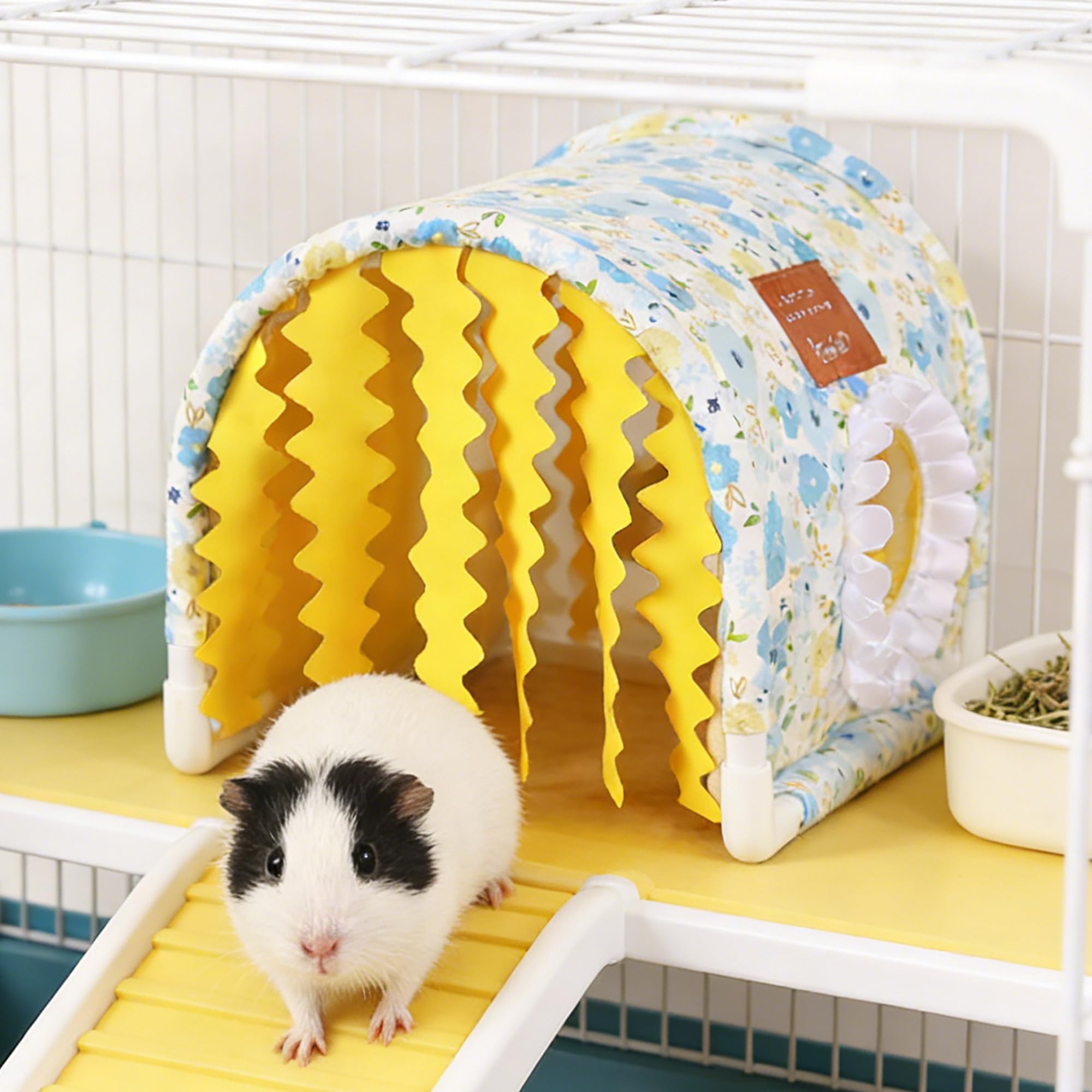 BShasrlim Guinea Pig Hideout Tunnel inside view showing cozy shelter and ventilation