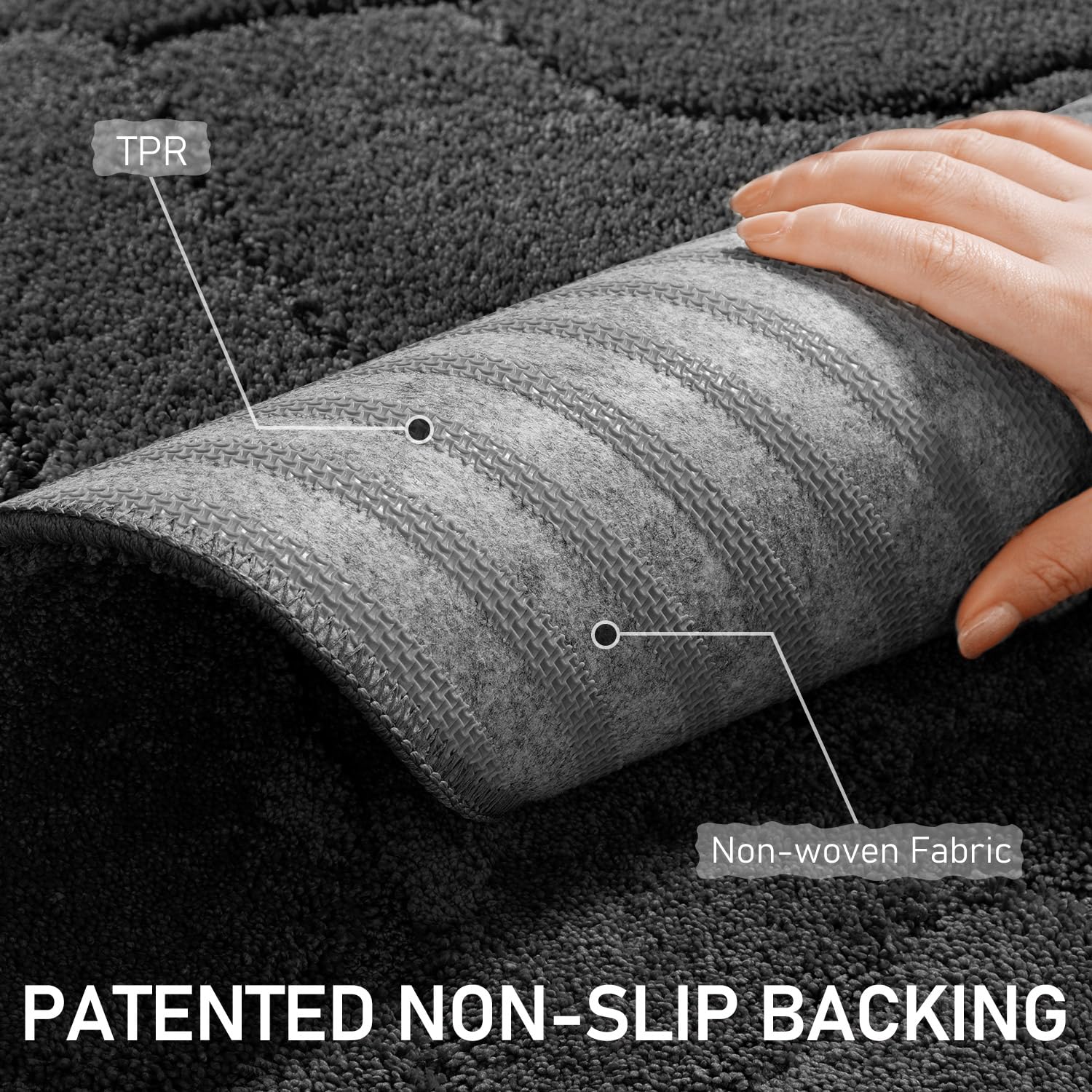 BSICPRO microfiber dirt trapper mat showing dense fibers for quick moisture pickup