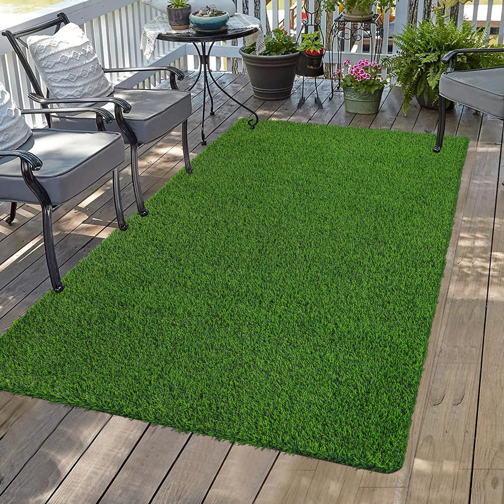 Bsmathom artificial grass rug close-up with lush blades for natural-looking indoor greenery