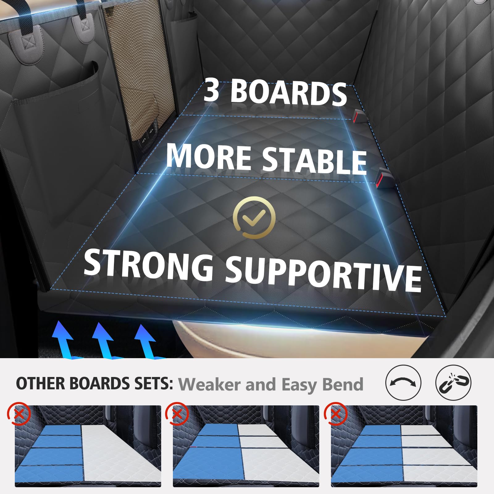 Btefd enclosed seat cover seals the back seat area to reduce mess
