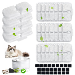 BUAEL cat fountain filter 25-pack box for easy replacement and cleaner water.