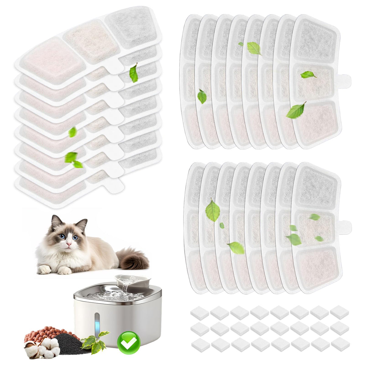 BUAEL PW04 filter pack delivers cleaner water for pets.