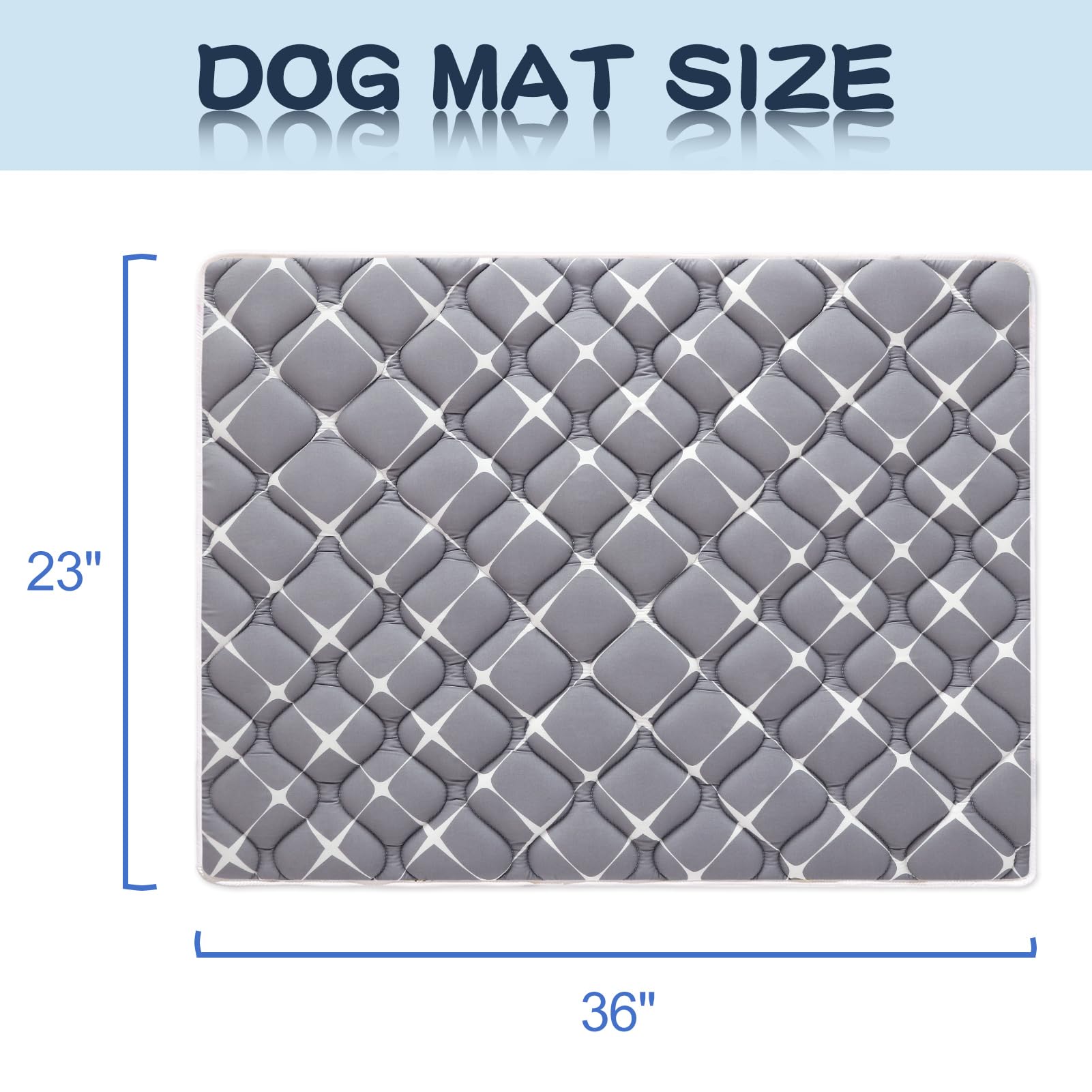 Bubble Bear 36x23 inch pad fits a range of dog crate sizes.