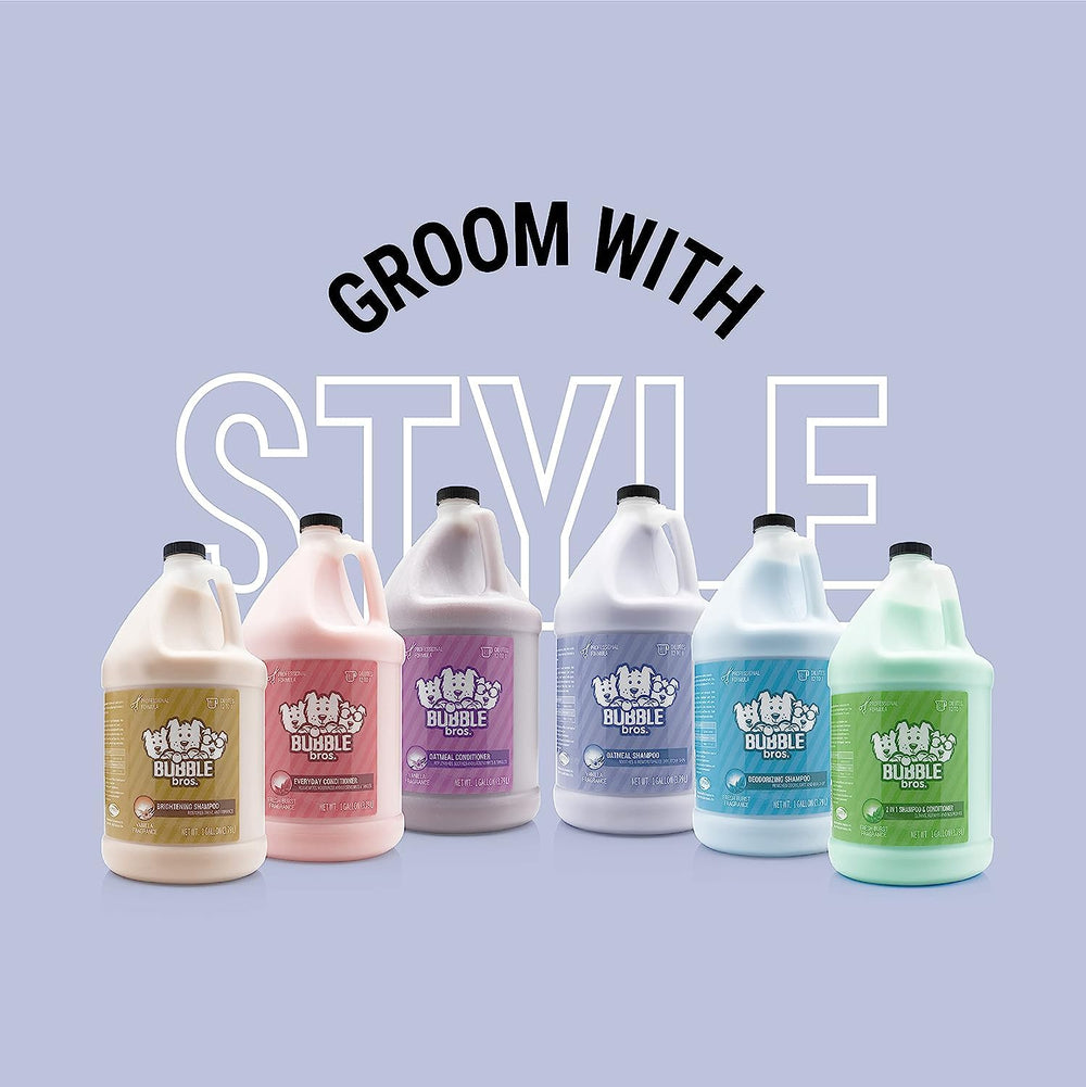 Grooming professionals use Bubble Bros Deodorizing Dog Shampoo for washes