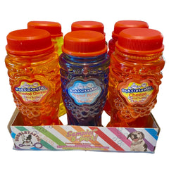 Bubbletastic peanut butter bubble bottle invites dogs to chase tasty bubbles
