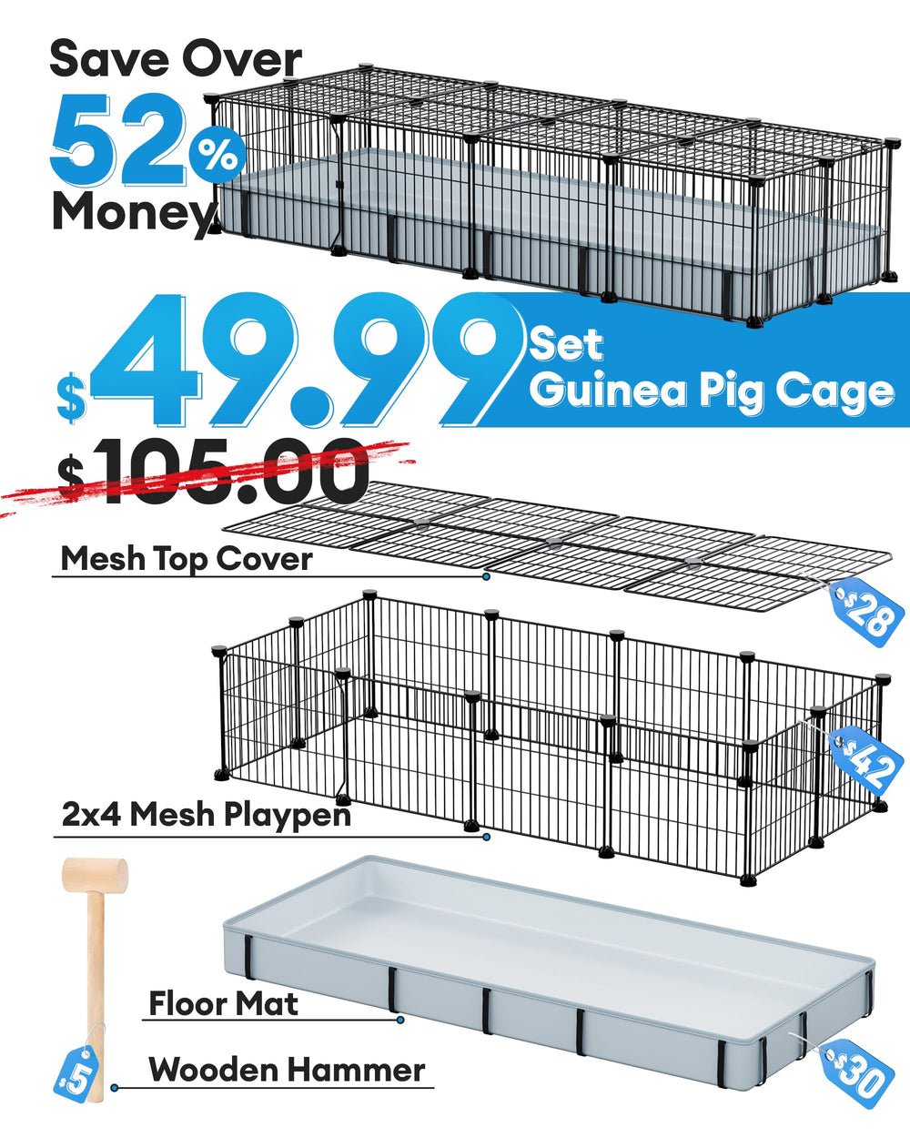 BUCATSTATE 18-wire-panels configuration shows flexible layout options for habitats.