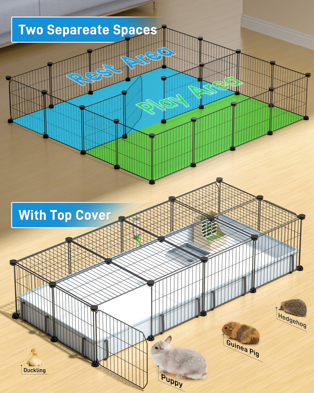 BUCATSTATE 20-panel expandable design enables scalable habitats as pets grow.