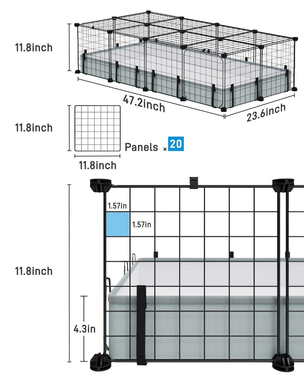 BUCATSTATE ABS connectors enable quick, stable assembly for small pets.