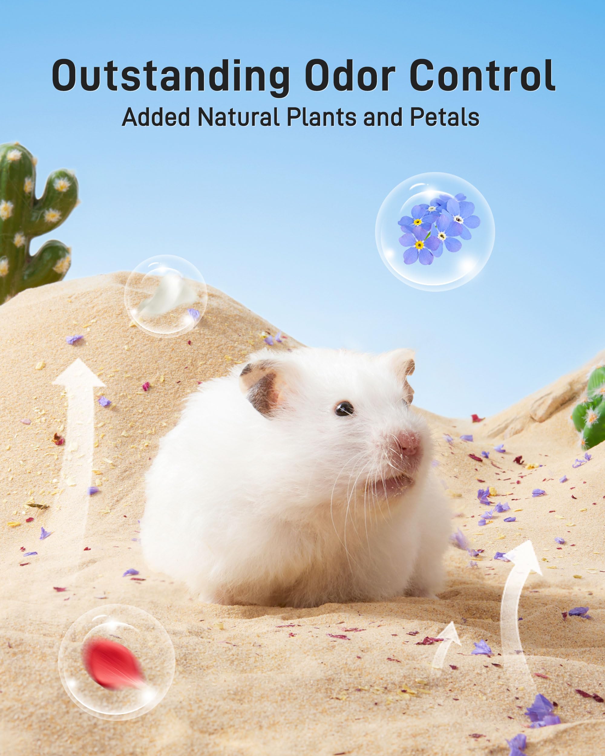BUCATSTATE dust-free sand gentle on tiny paws during daily grooming
