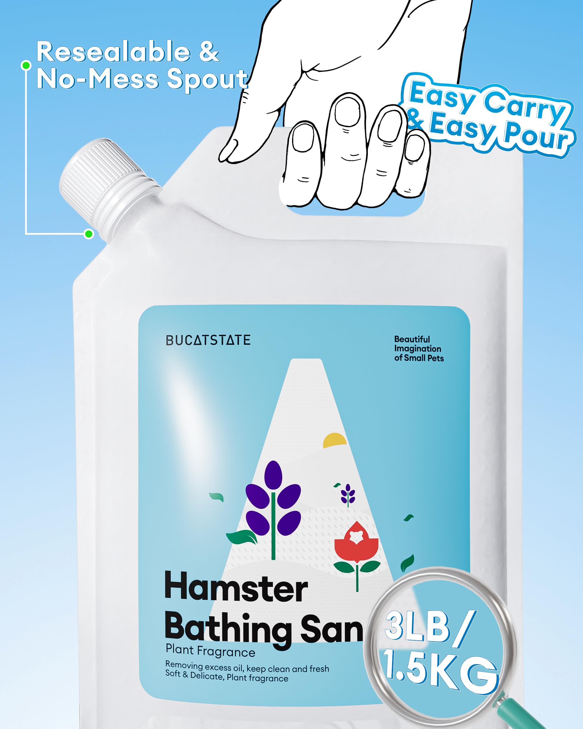 BUCATSTATE easy pour mess-free bag for convenient refills
