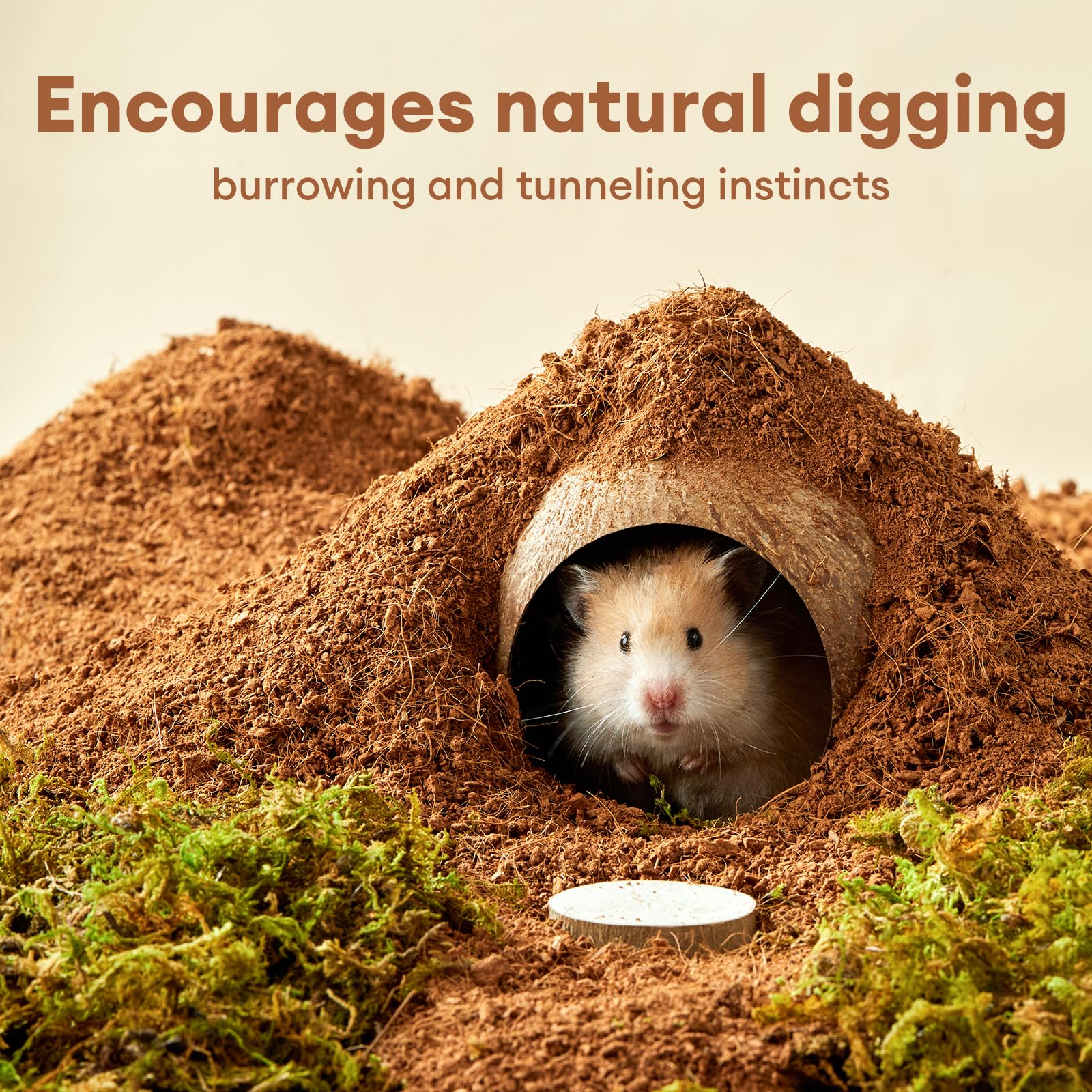 BUCATSTATE enrichment-ready bedding invites burrowing and exploration for small pets.