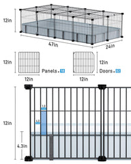 BUCATSTATE durable wire cages for stable, long-lasting small animal habitat