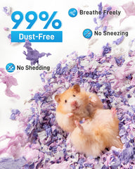 BUCATSTATE hamster bedding 70L expanded volume covers more cage area.