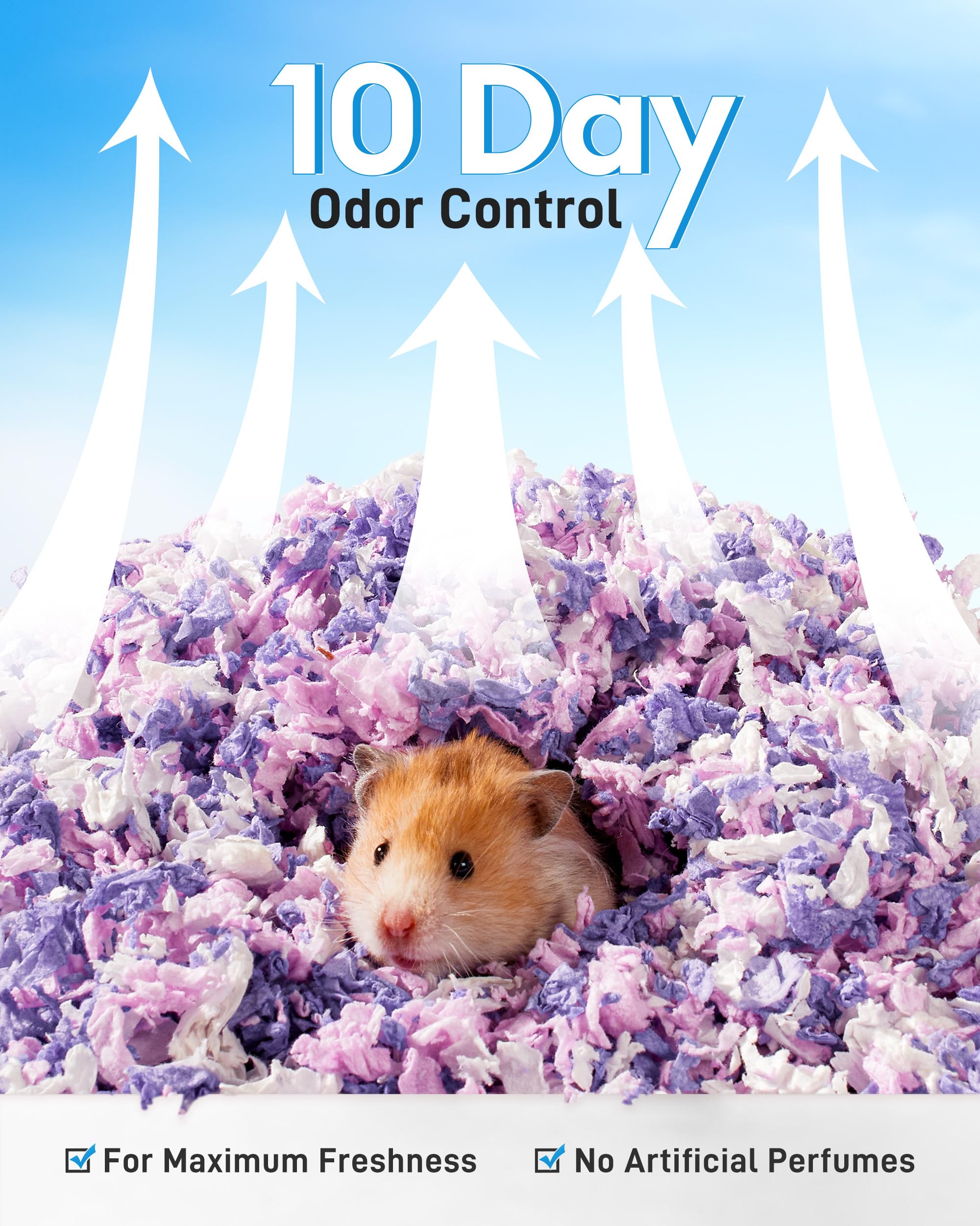 BUCATSTATE hamster bedding 70L lavender scent adds gentle aroma.