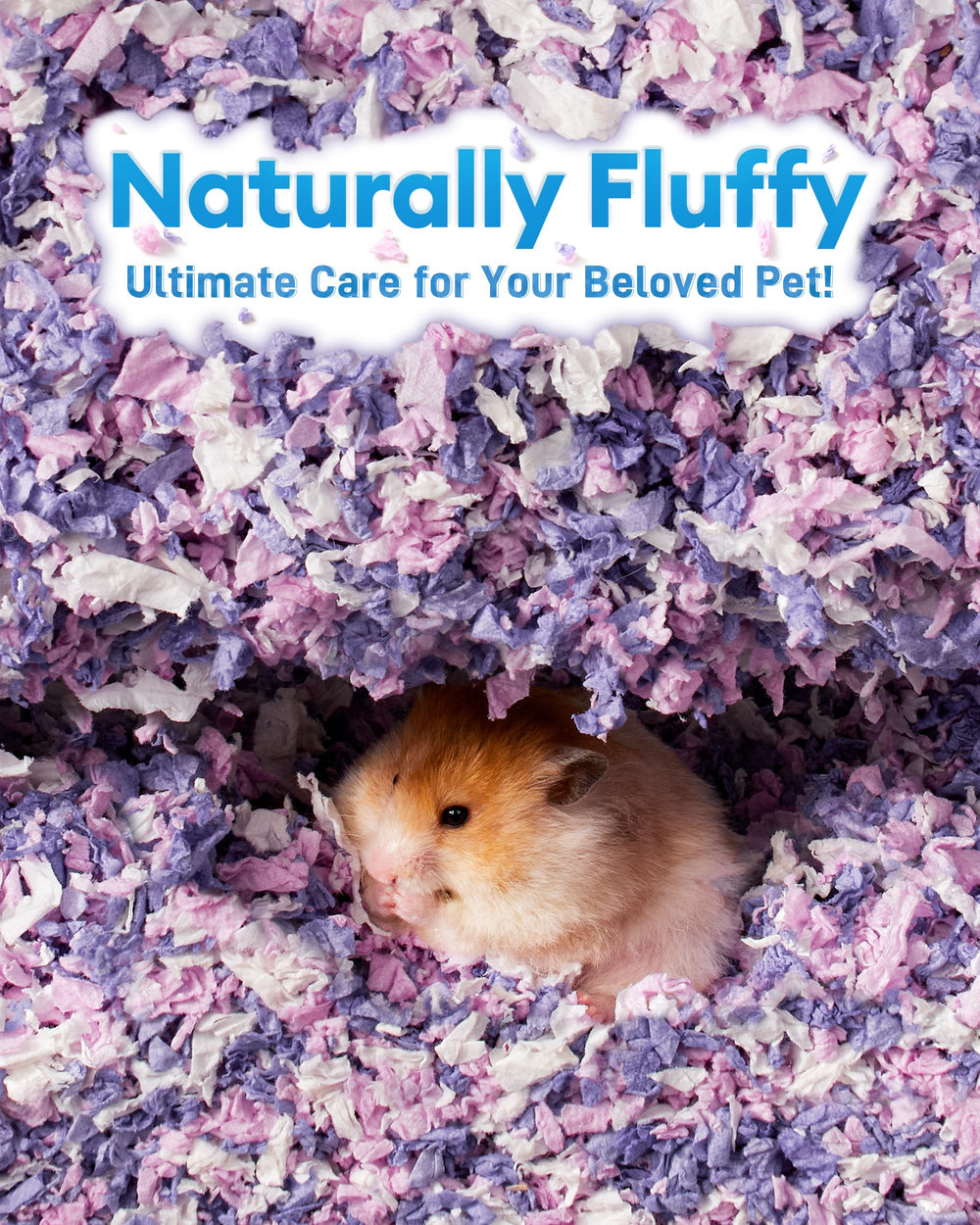BUCATSTATE hamster bedding 70L natural paper scent keeps habitat fresh.